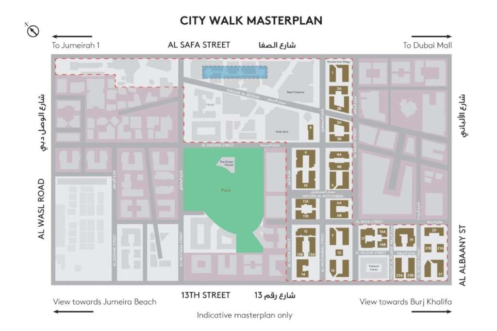 city walk master plan dubai