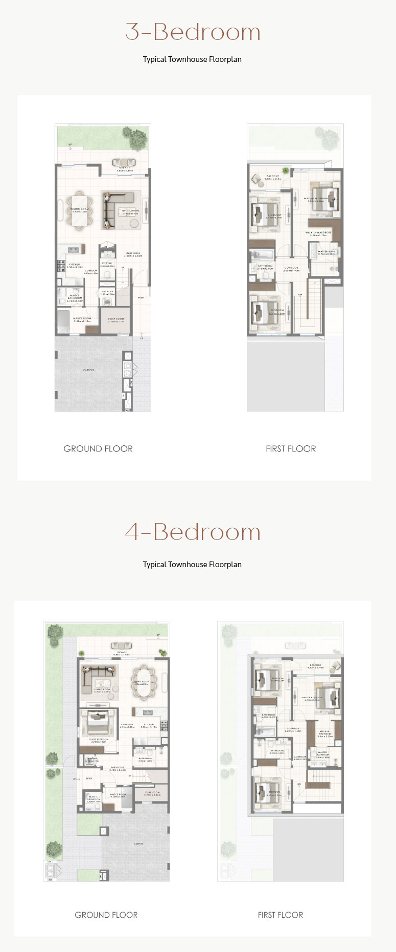 green villa emaar south Floor plan