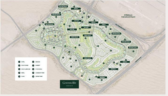 green villa emaar south master plan