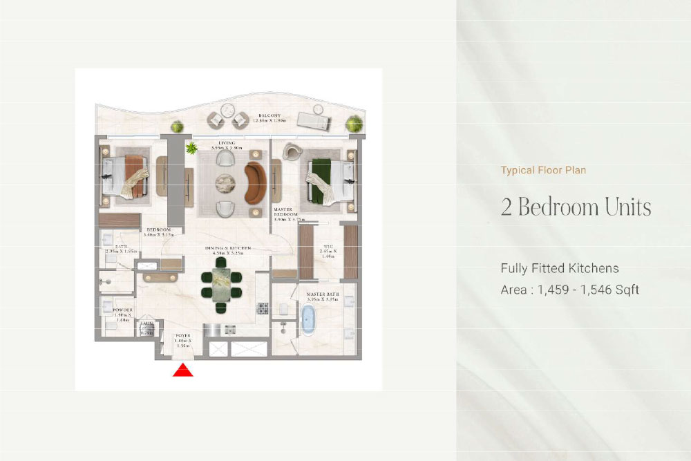 Emaar Beachfront Floor plan