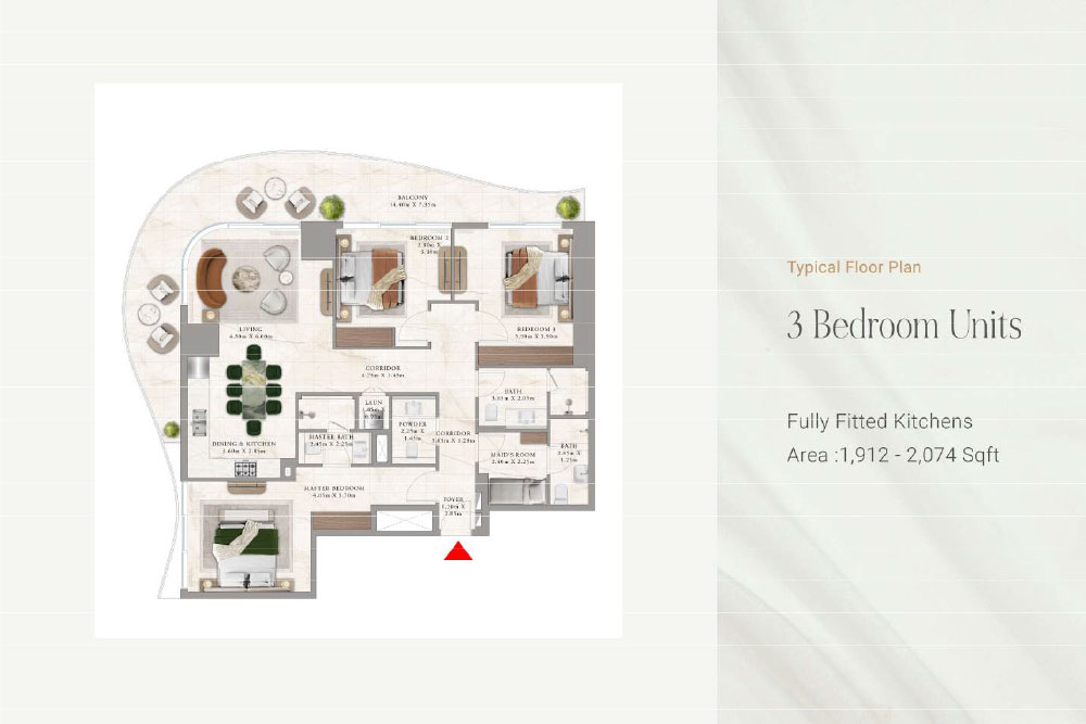 Emaar Beachfront Floor plan